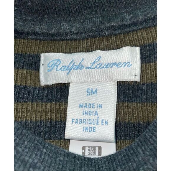 Ralph Lauren Waffle Knit Stripe Long Sleeve Tee - Picture 4 of 13